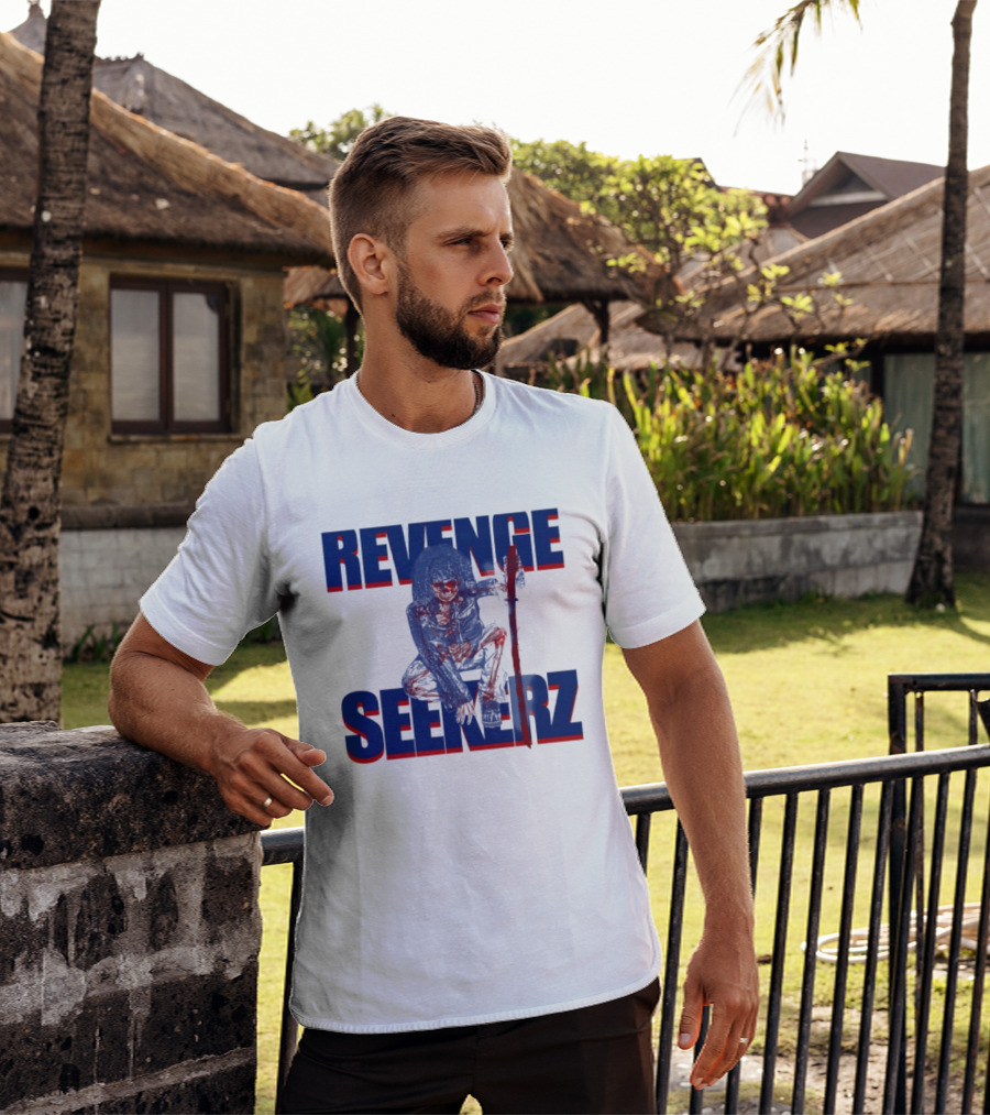 Revenge Seekerz Skeleton Horror Creepy Skeleton Warrior T-Shirt