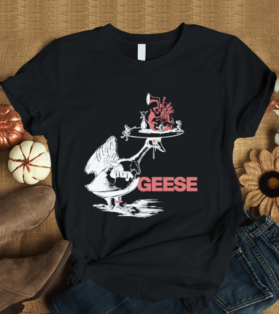 Geese Hieronymus Bosch Style Heart T-Shirt