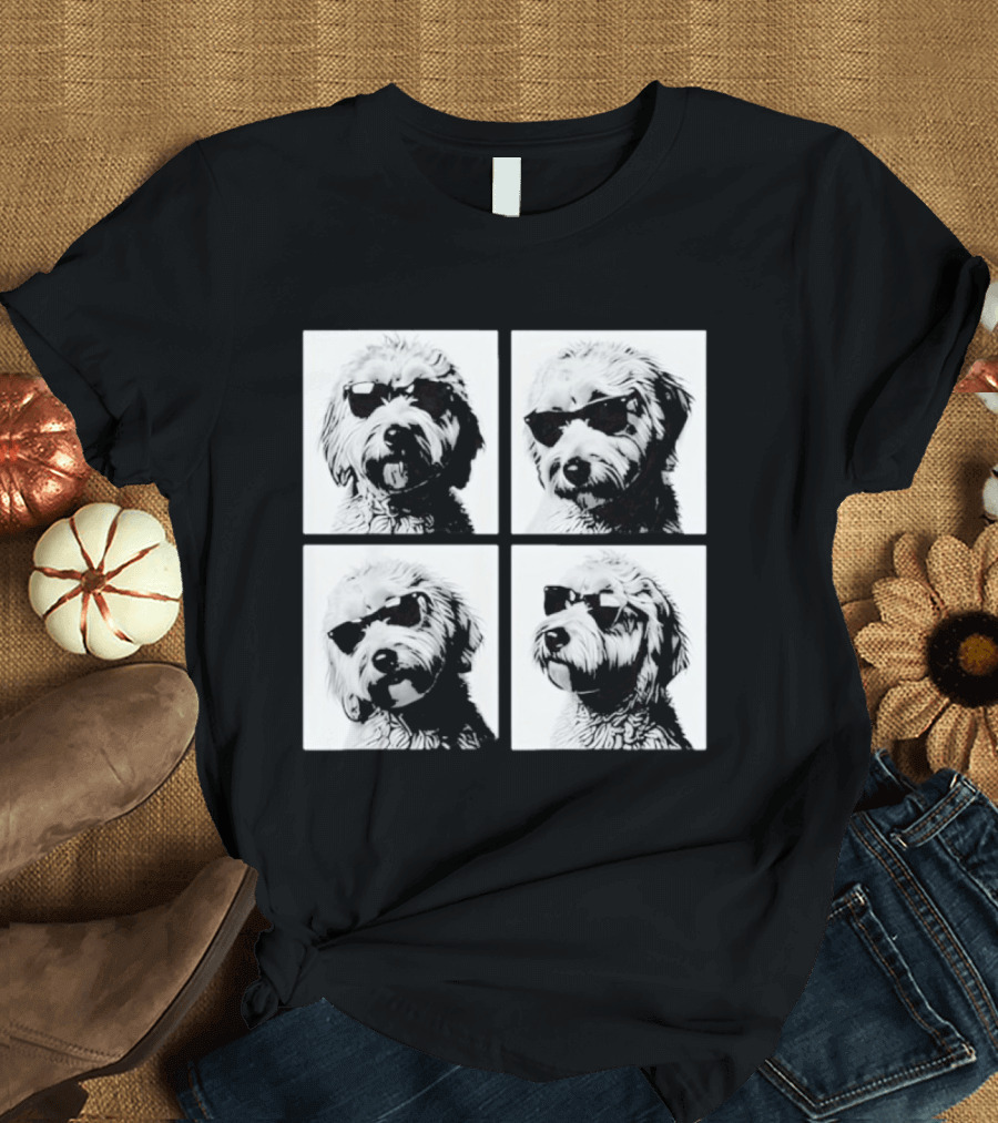 Goldendoodle Sunglasses Photo Booth Meme Doodle T-Shirt
