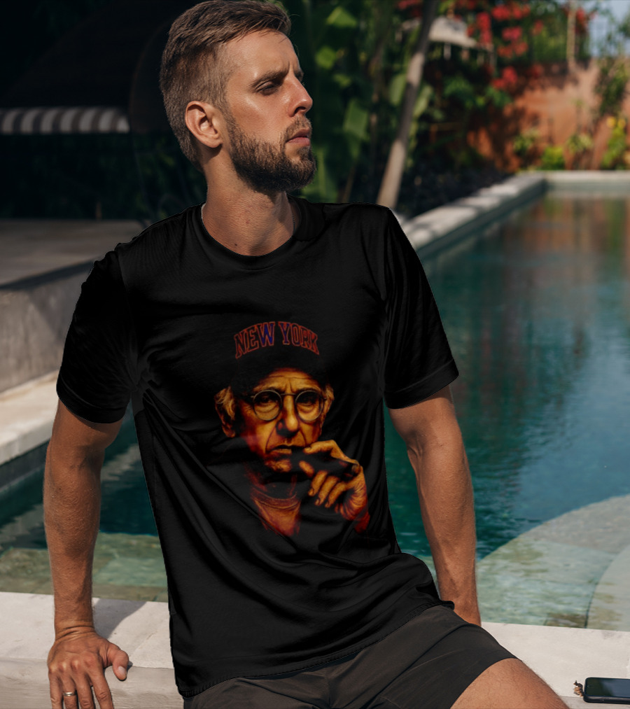 New York Hat Wearing Figure With Cigar Mood T-Shirt