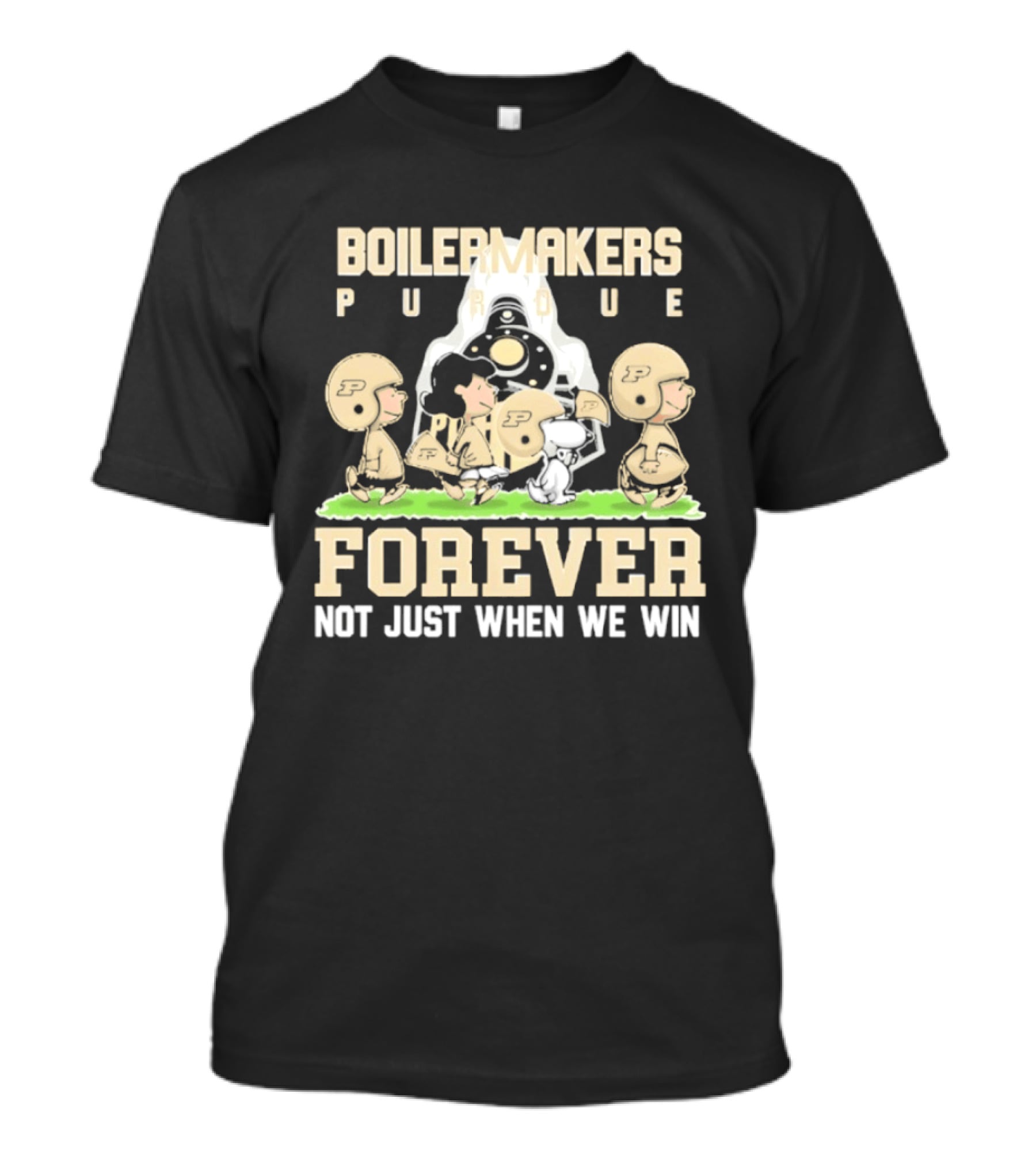 Purdue Boilermakers Peanuts Characters Forever Not Just When We Win T-Shirt