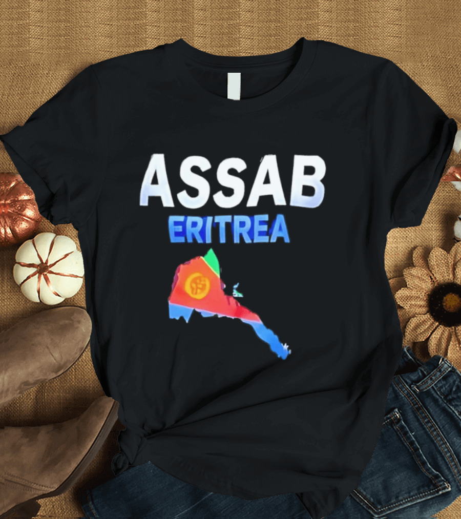 ASSAB Eritrea Map With Flag T-Shirt