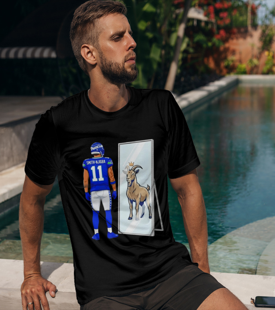 Jaxon Smith Njigba Seattle Seahawks Mirror Goat Football T-Shirt
