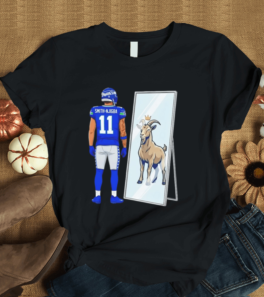 Jaxon Smith Njigba Seattle Seahawks Mirror Goat Football T-Shirt