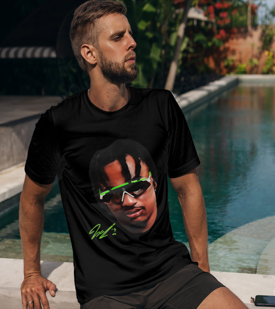 JSN Jaxon Smith Njigba Big Face Seattle Seahawks Football Sunglasses T-Shirt