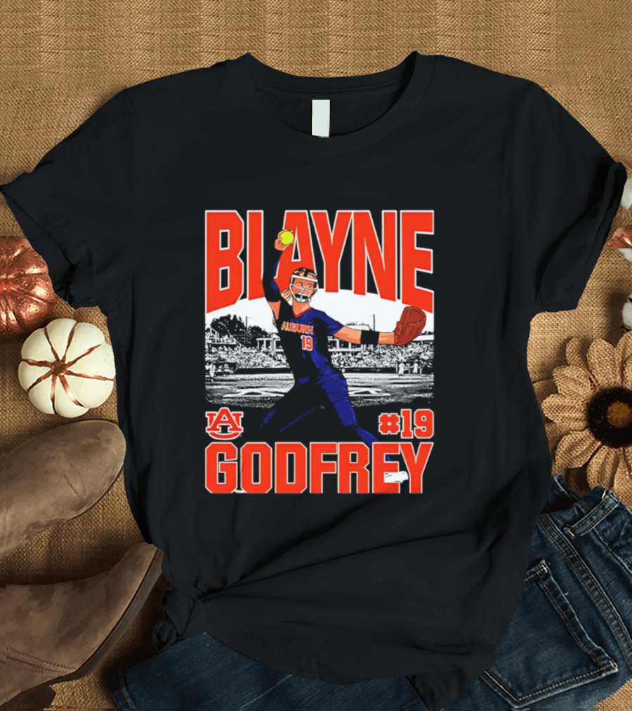 Auburn Softball Blayne Godfrey NCAA Legends Player #19 T-Shirt