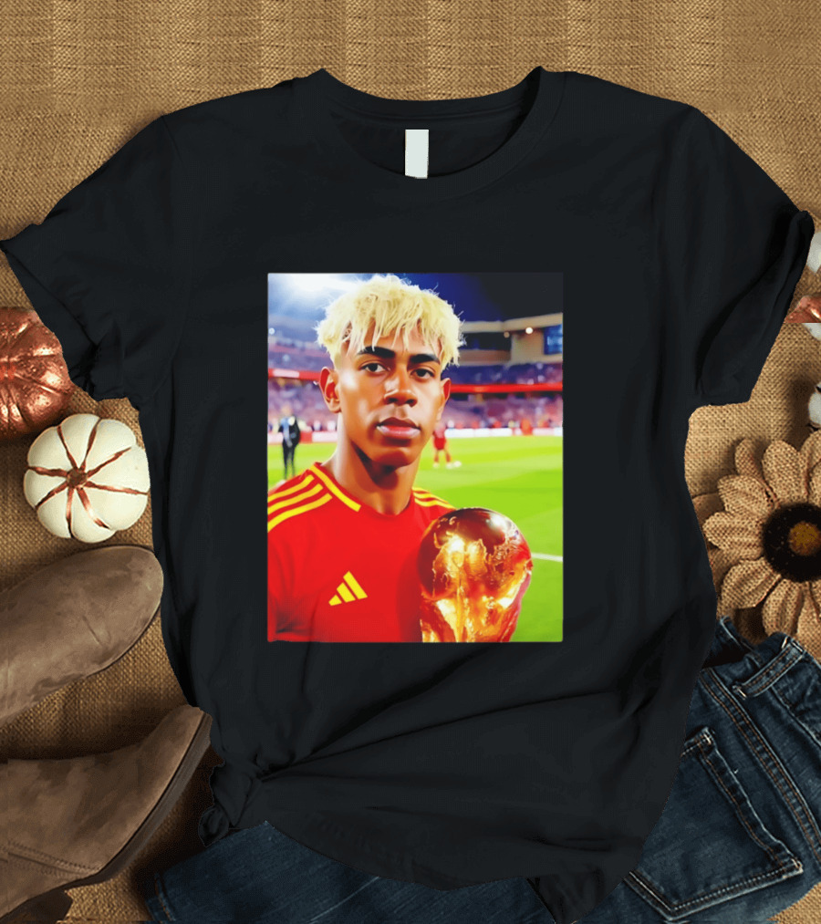 Lamine Yamal Barcelona Young Talent With Trophy T-Shirt