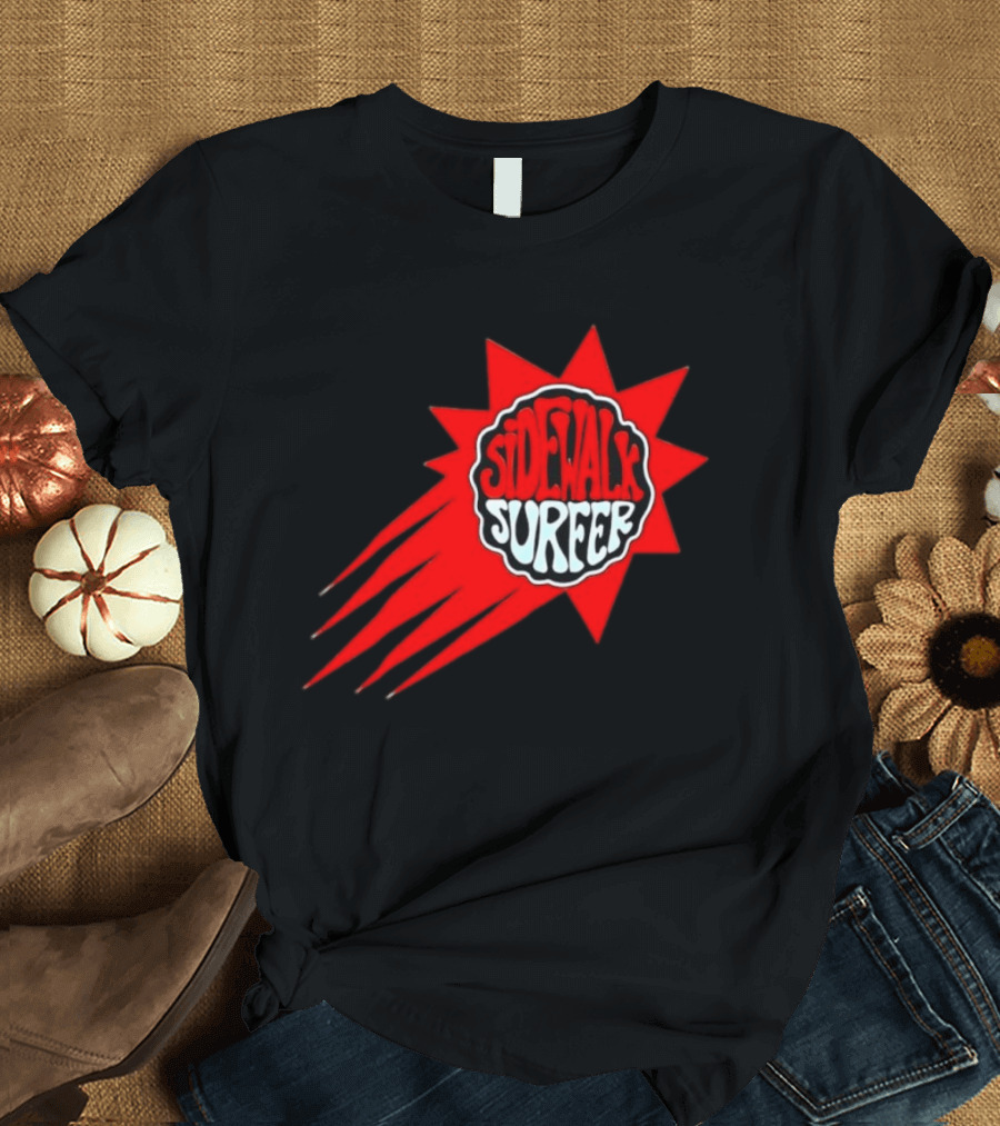 Sidewalk Surfer Retro Red Burst T-Shirt