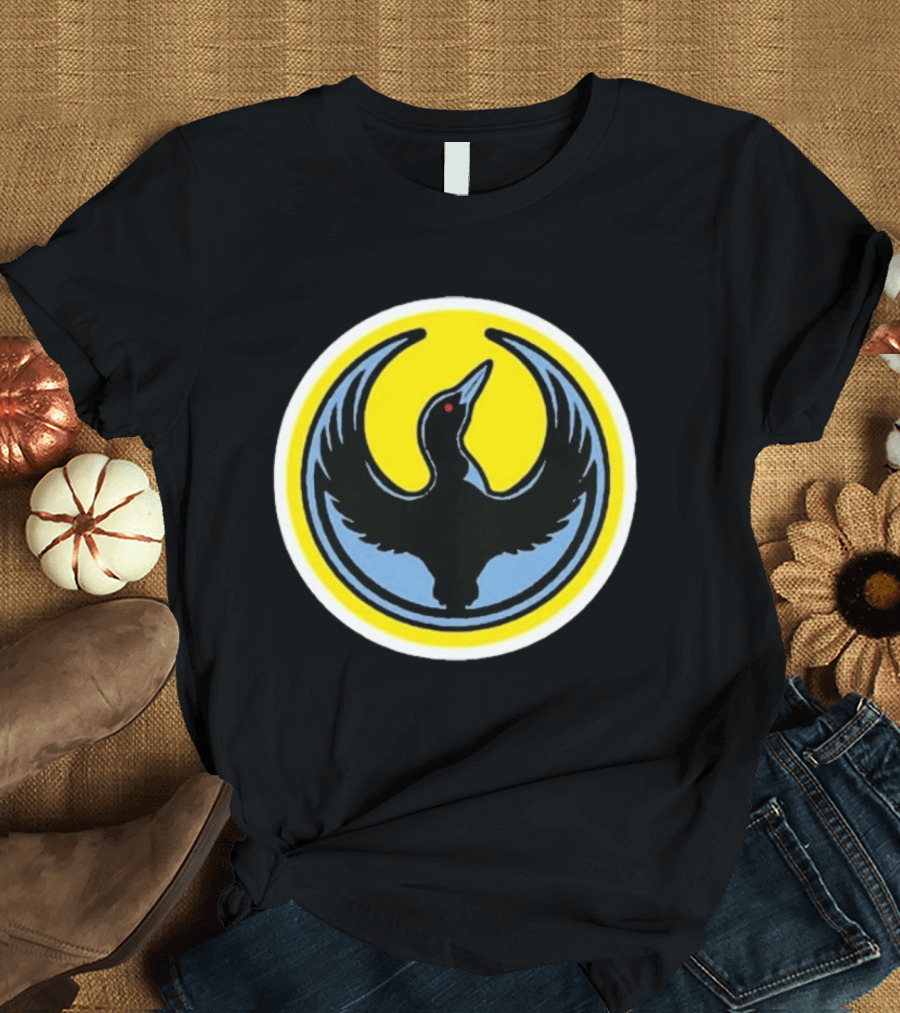 Minnesota Rebel Alliance Loon Symbol Yellow Circle T-Shirt
