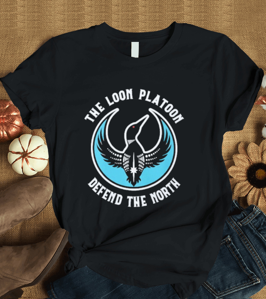 The Loon Platoon Defend The North Loon Bird Crest Rebel Alliance T-Shirt