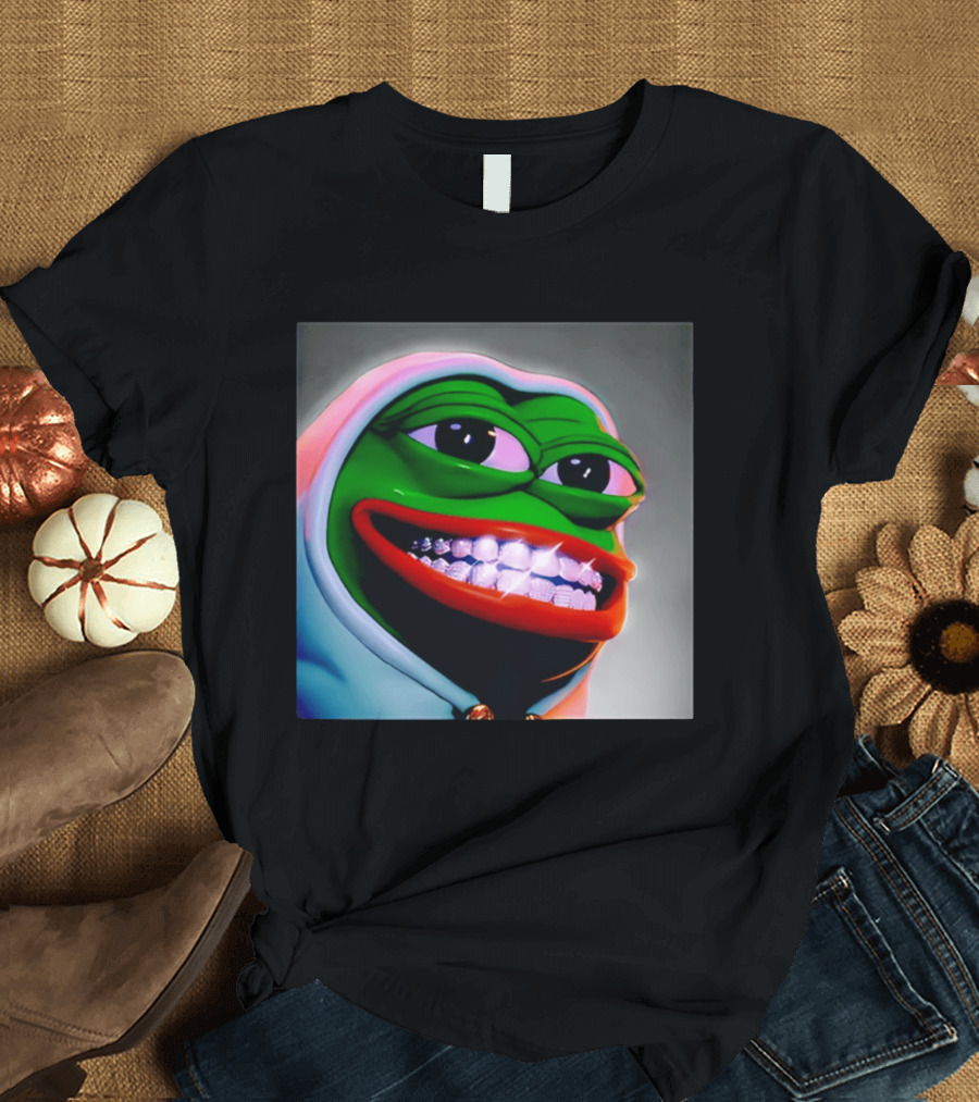 Pepe The Frog Diamond Teeth Drip T-Shirt