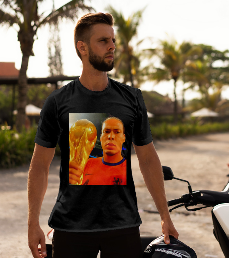 Virgil Van Liverpool Netherlands Trophy Celebration T-Shirt