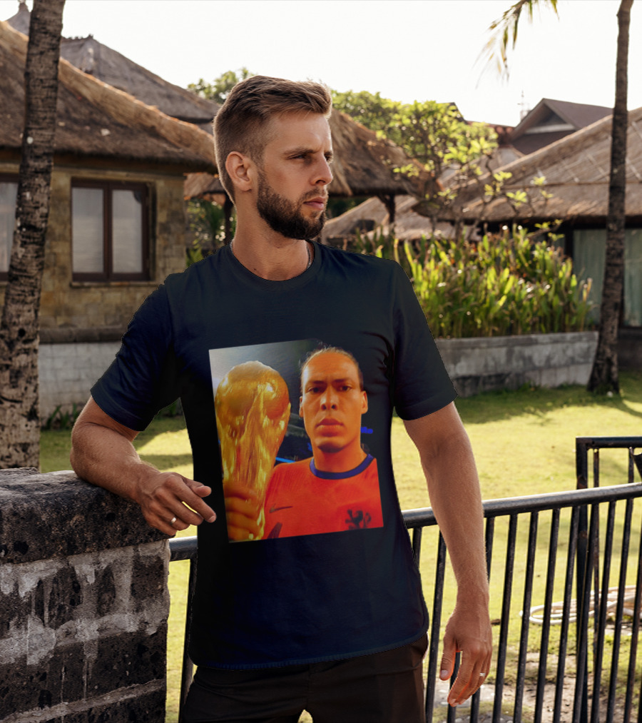 Virgil Van Liverpool Netherlands Trophy Celebration T-Shirt