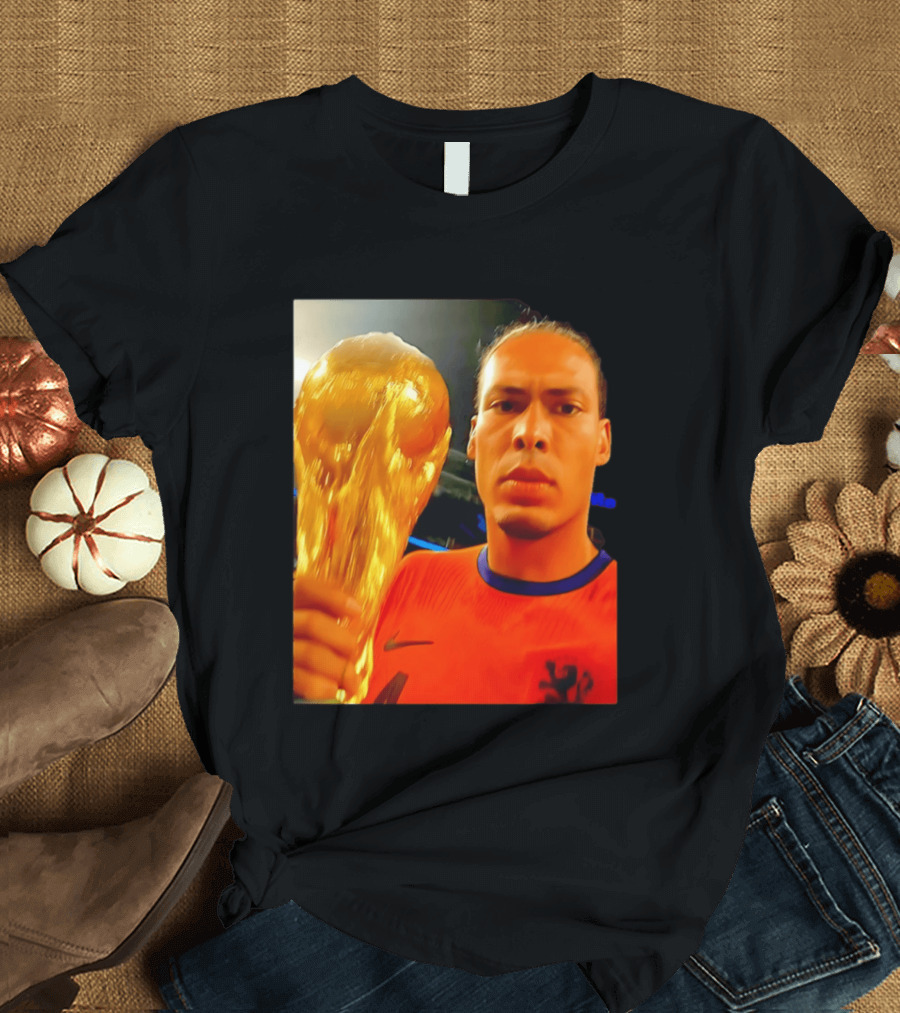 Virgil Van Liverpool Netherlands Trophy Celebration T-Shirt