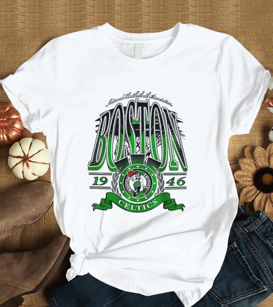 Boston Celtics National Basketball Association 1946 Team T-Shirt