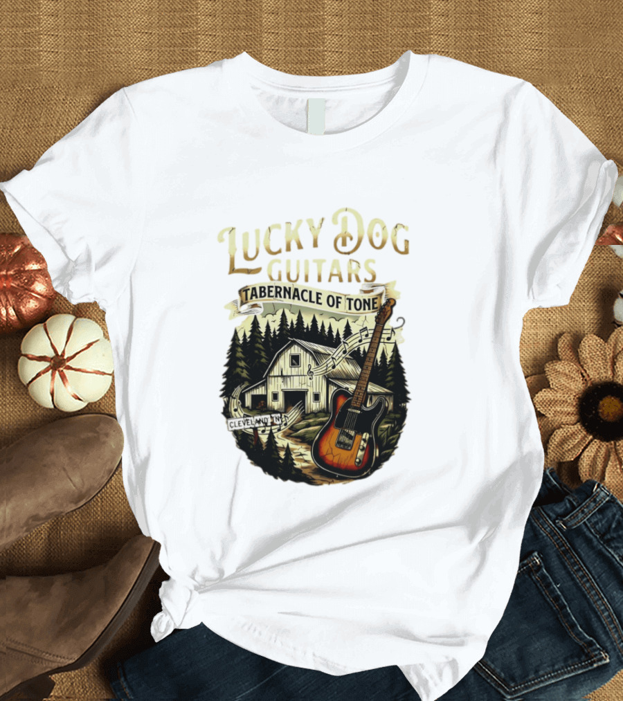 Lucky Dog Guitars Tabernacle Of Tone Cleveland TN Musical Barn Scene T-Shirt