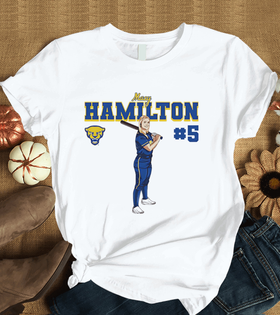 Macy Hamilton Pittsburgh Softball Caricature #5 T-Shirt
