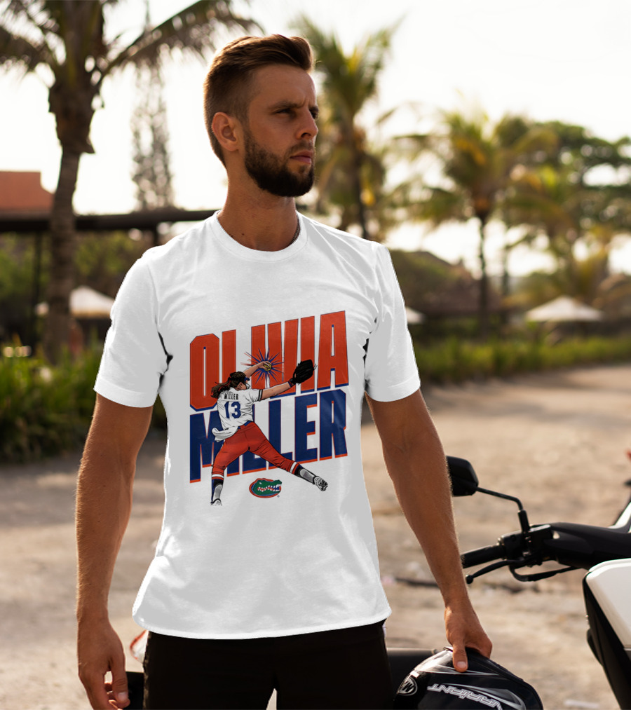 Olivia Miller Florida Gators Softball NCAA Player Caricature T-Shirt