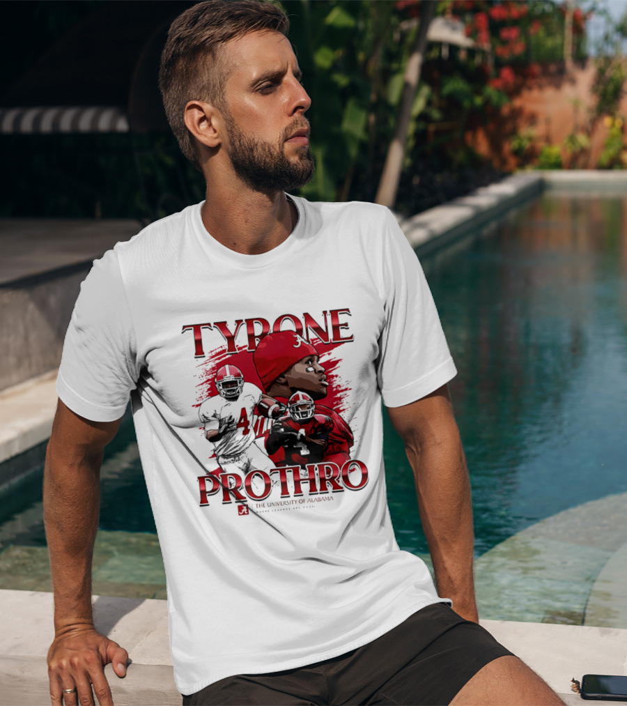 Tyrone Prothro University Of Alabama Football Icon NCAA Legends T-Shirt