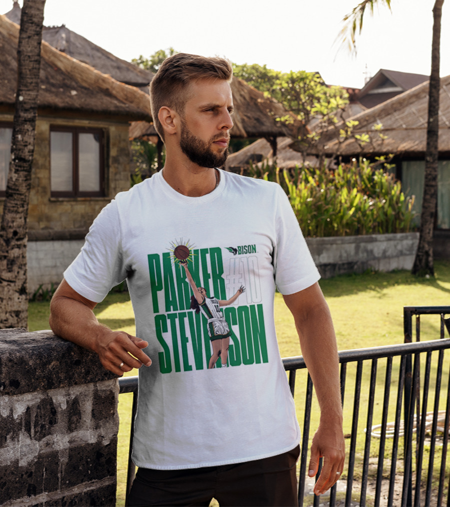 Parker Stevenson OKBU Bison #10 Basketball NCAA Caricature T-Shirt