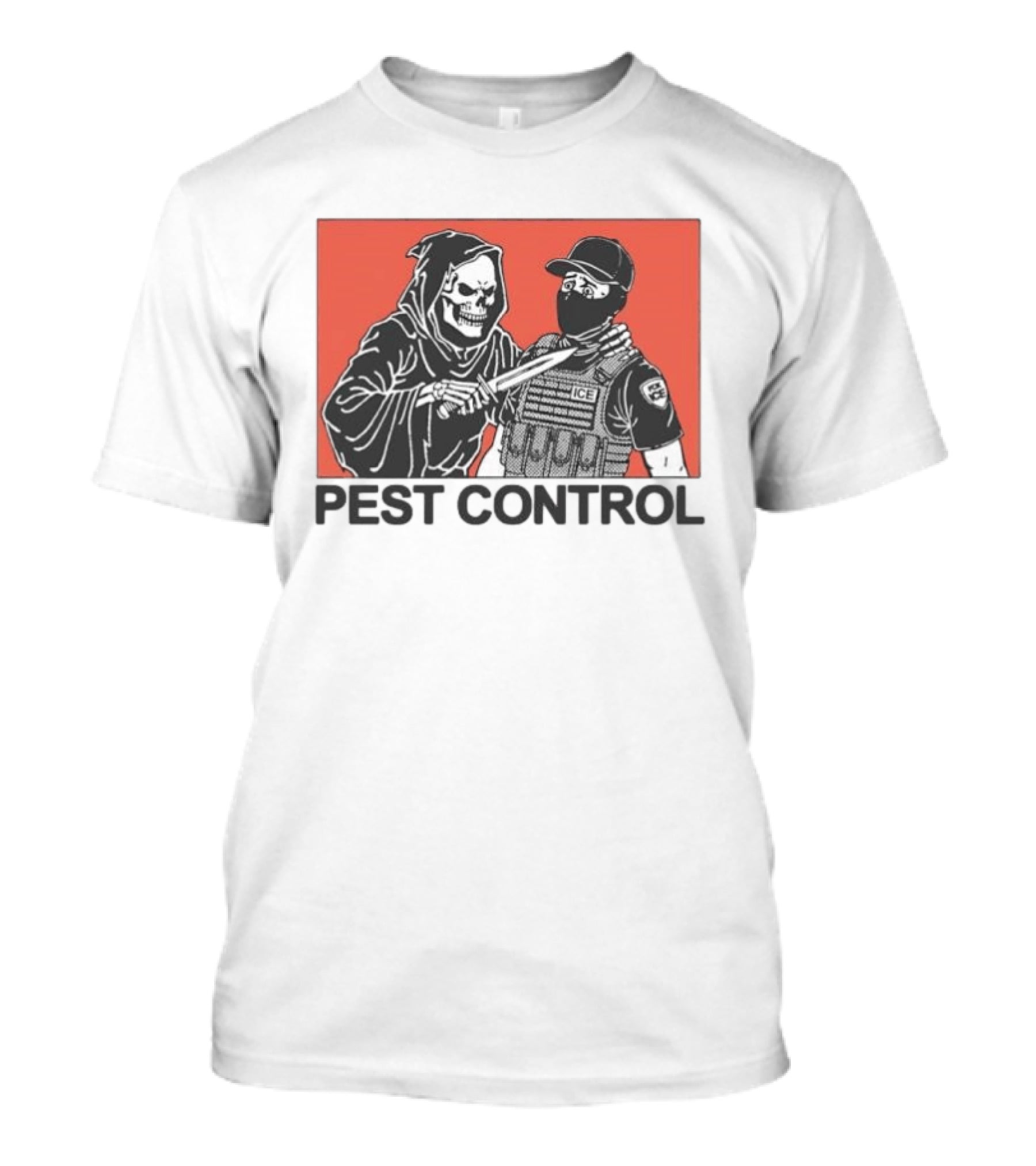 Grim Reaper Vs ICE Enforcement Pest Control Challenge T-Shirt