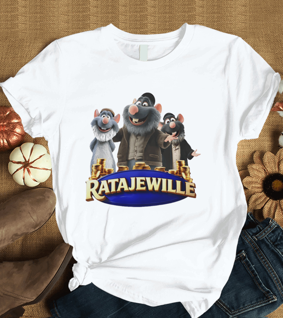 Ratajewille Remy Ratatouille Cartoon Characters Coins T-Shirt