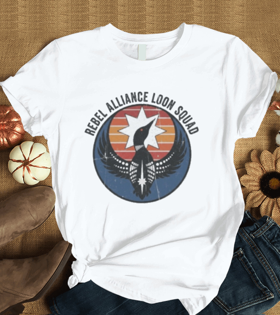 Rebel Alliance Loon Squad Star Emblem Vintage Retro Circle T-Shirt