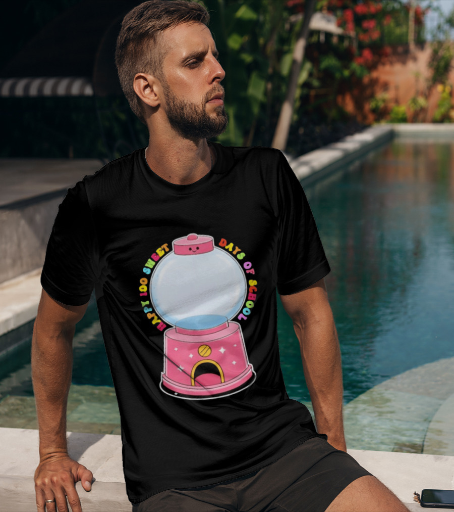 Happy 100 Sweet Days Of School Gumball Machine T-Shirt