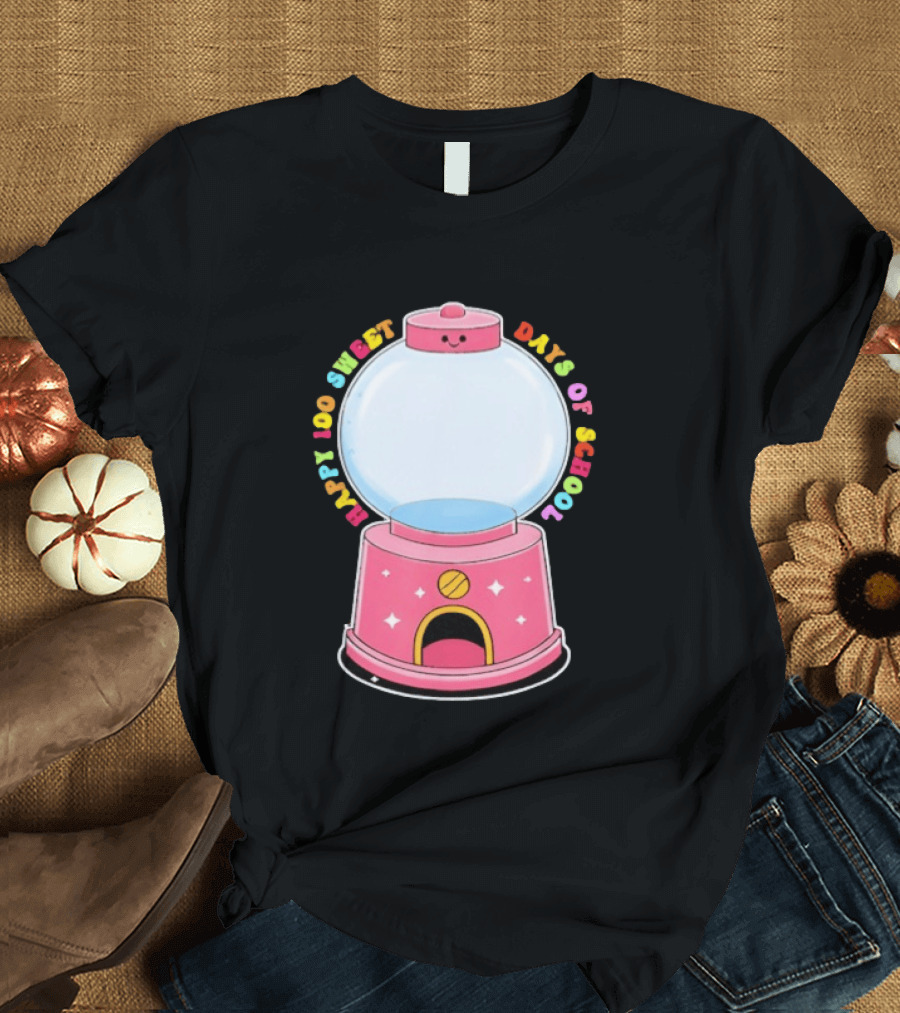 Happy 100 Sweet Days Of School Gumball Machine T-Shirt