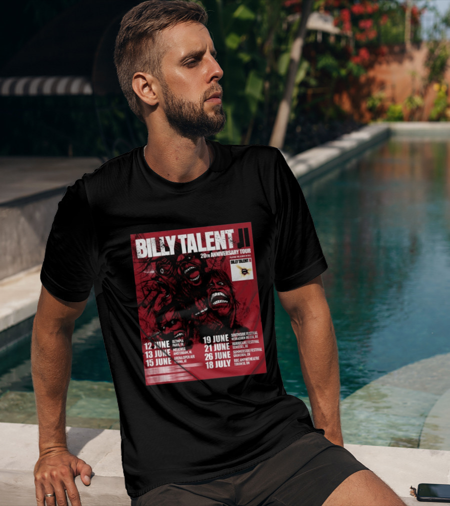 Billy Talent 20th Anniversary Tour Dates Europe Canada 2023 T-Shirt