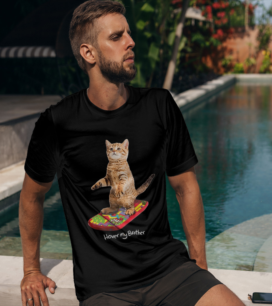 Hover My Brother Back To The Future Hoverboard Cat T-Shirt