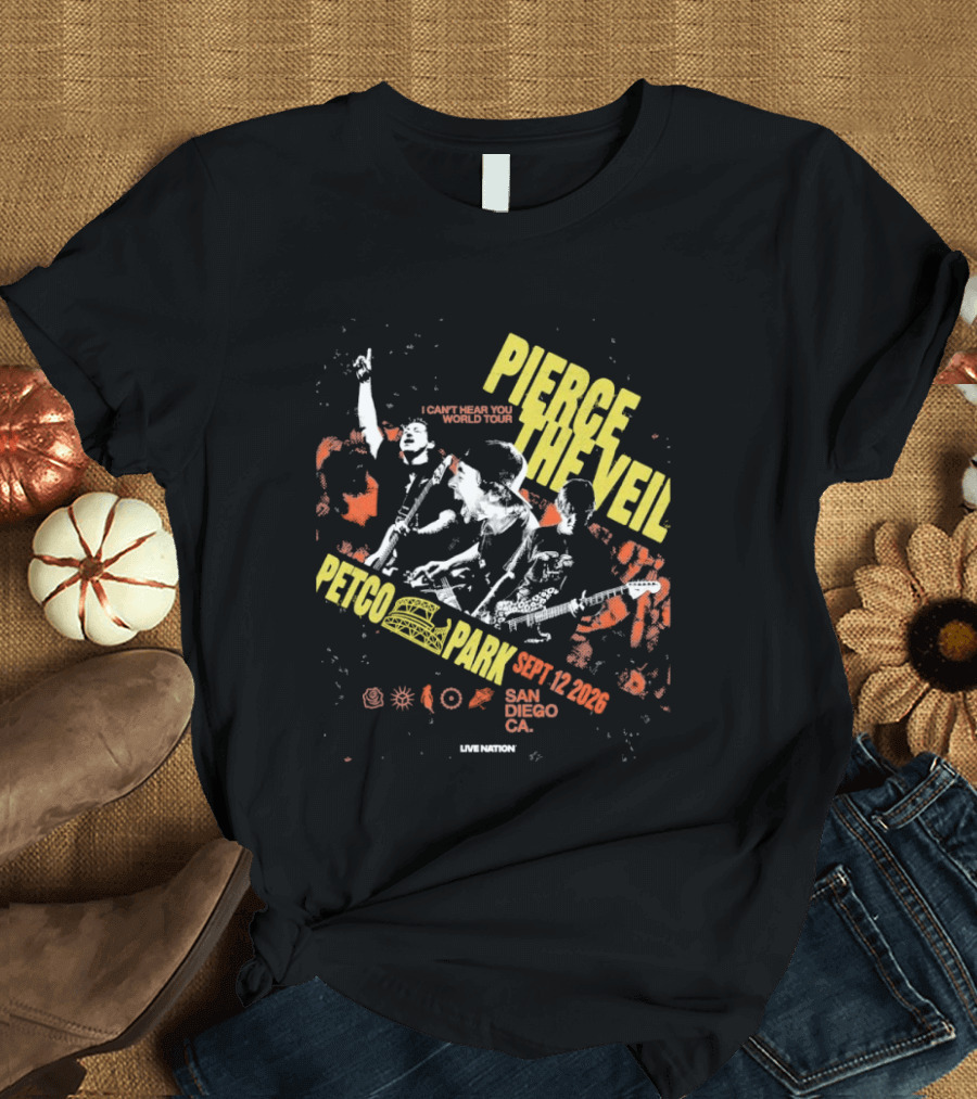 Pierce The Veil Sept 12 2026 Petco Park San Diego CA Concert T-Shirt