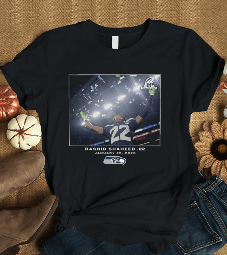 Rashid Shaheed 22 NFC Champions January 8 2023 Seattle Seahawks T-Shirt