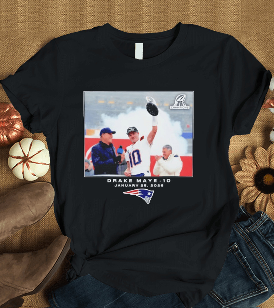 Drake Maye New England Patriots Super Bowl Champions Week 21 Big & Tall T-Shirt