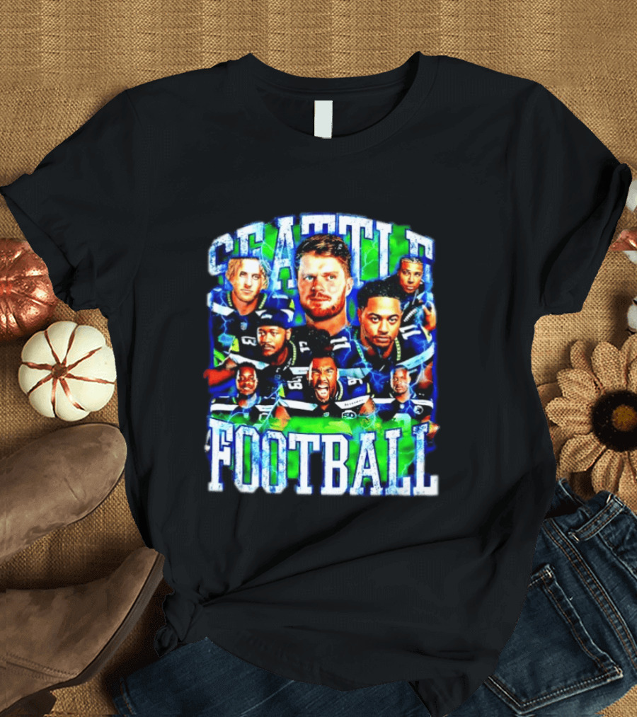 Seattle Football Players Team Spirit Celebration T-Shirt