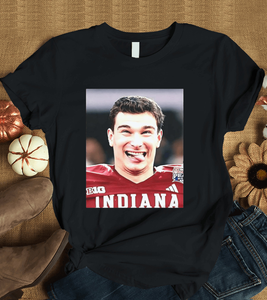 Indiana Hoosiers Fernando Mendoza NCAA Football Celebration Big Ten Championship Peachtree Bowl T-Shirt