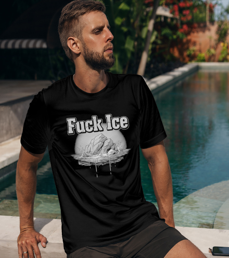 Iceberg Statement Bold Typography Ice Melting T-Shirt