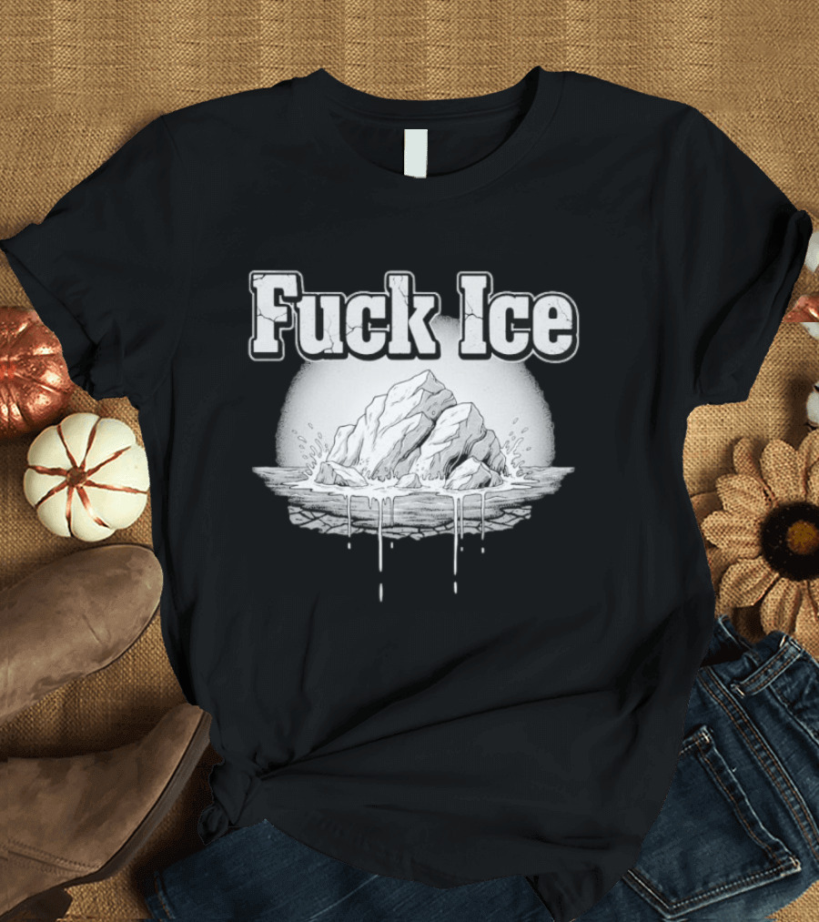 Iceberg Statement Bold Typography Ice Melting T-Shirt