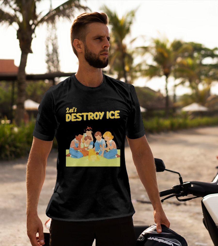 Let's Destroy ICE Chinga La Migra Protest Kids Teamwork Unity Message T-Shirt
