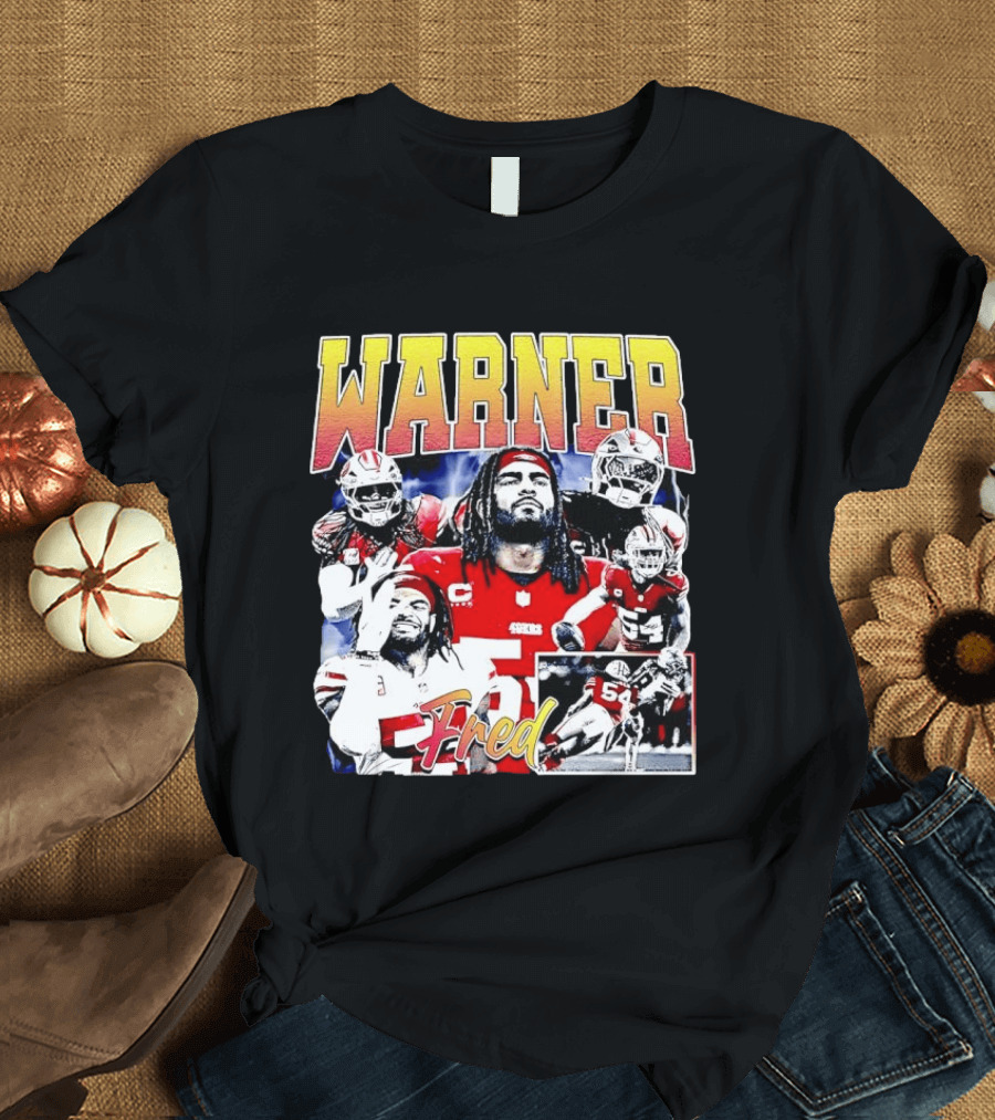 Fred Warner San Francisco Football Collage T-Shirt