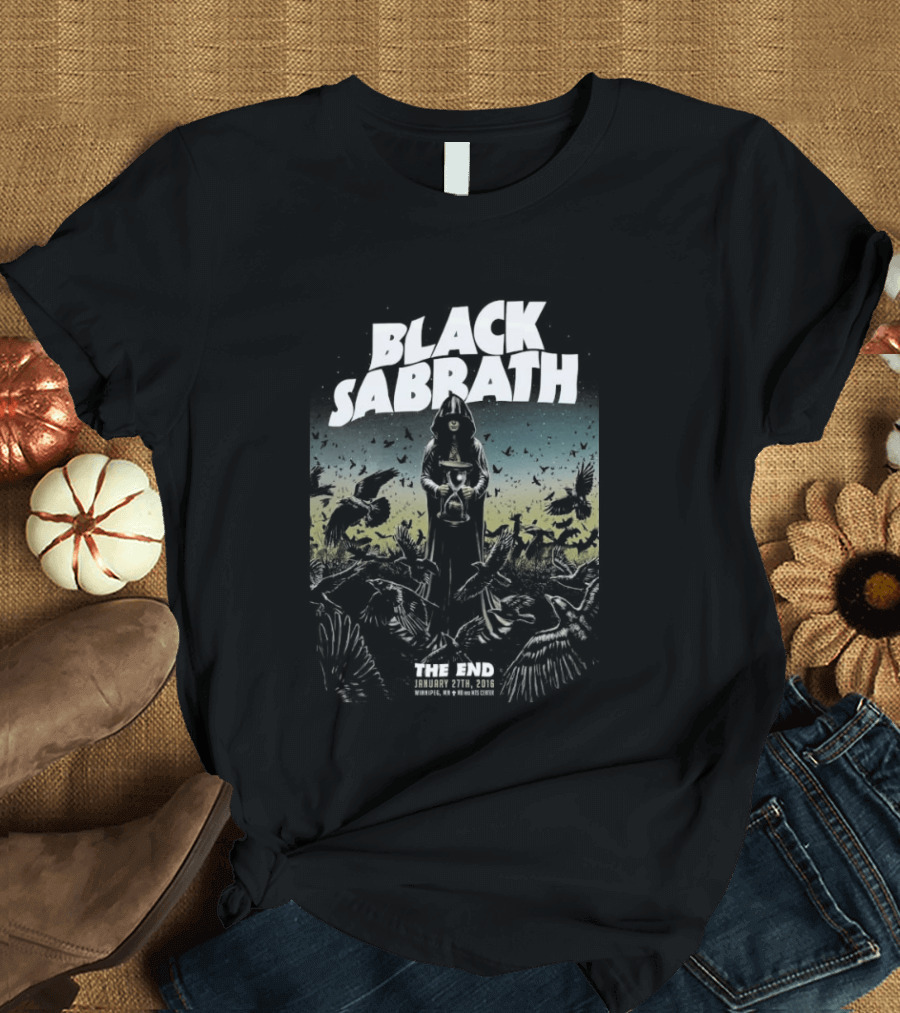 Black Sabbath The End Tour Winnipeg January 27 2016 Heavy Metal Band Concert T-Shirt