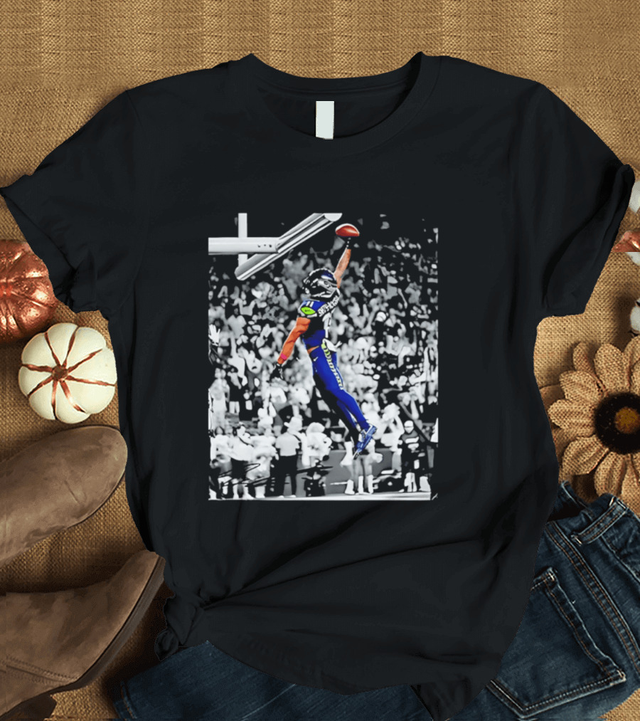 Jaxon Smith Njigba Seattle Seahawks Jumping Football Catch Legend T-Shirt