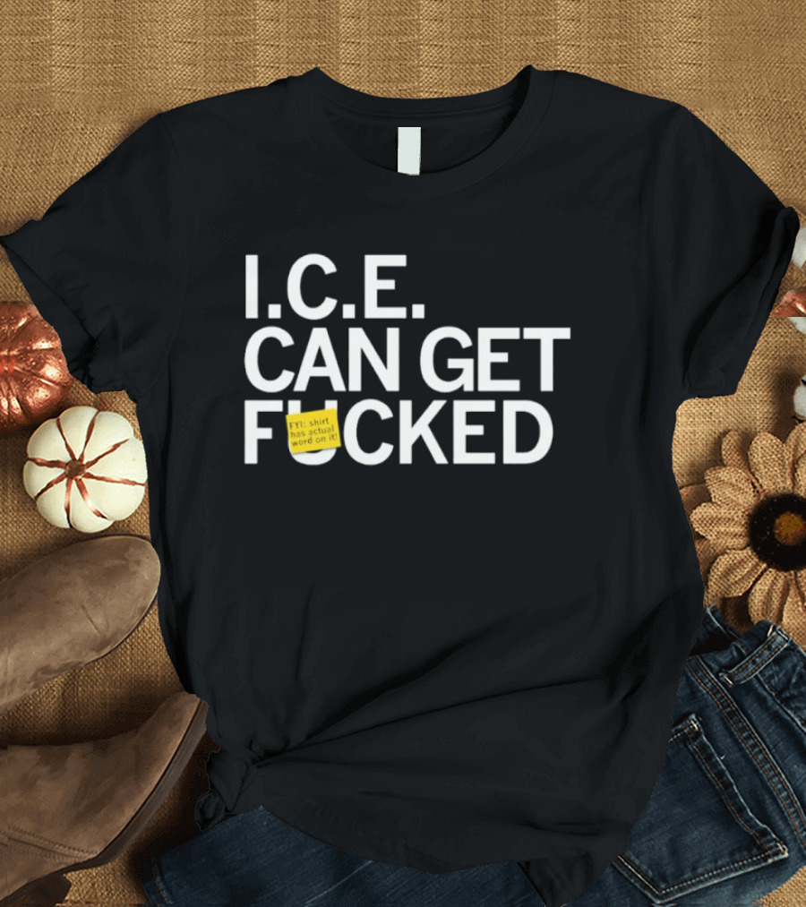 I.C.E. Can Get F Cked Yellow Censored Block T-Shirt