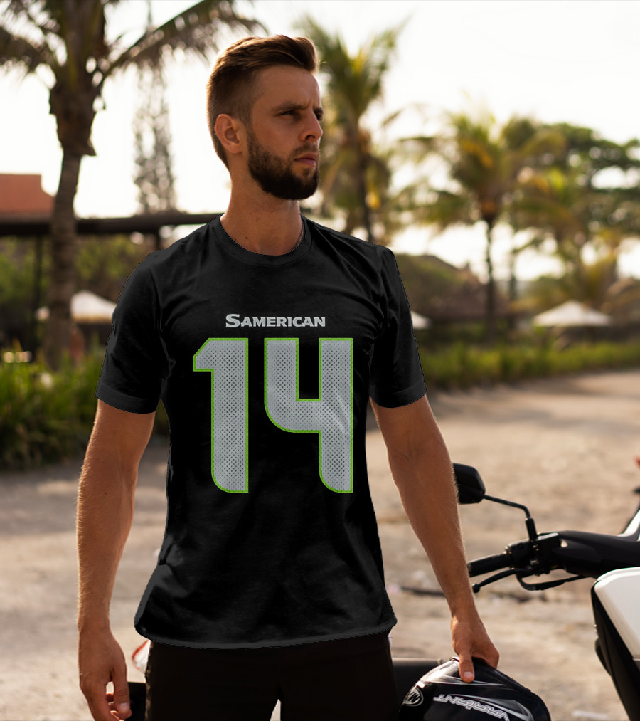Seattle Seahawks Samerican 14 Jersey T-Shirt