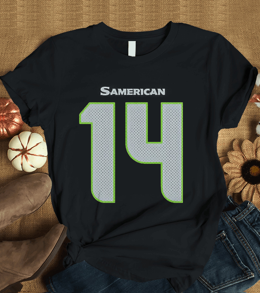 Seattle Seahawks Samerican 14 Jersey T-Shirt