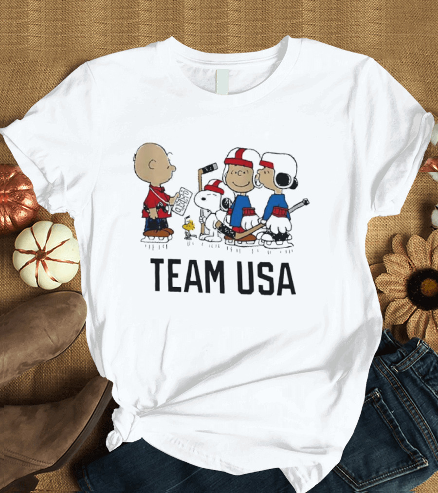 Team USA Peanuts Hockey Outerstuff Collaboration T-Shirt