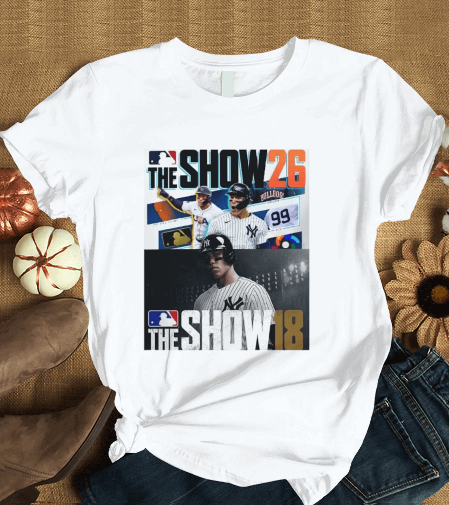 MLB The Show 26 Aaron Judge New York Yankees Cover Athlete Baseball Game Featuring The Show 18 T-Shirt
