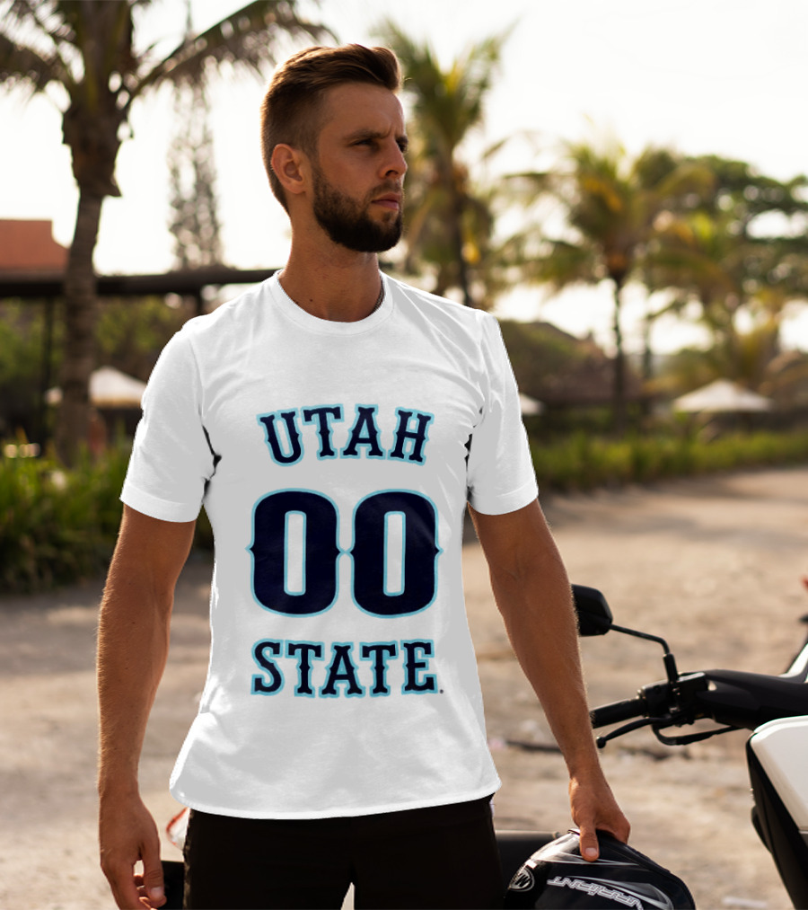 Utah State 00 Number Basketball T-Shirt