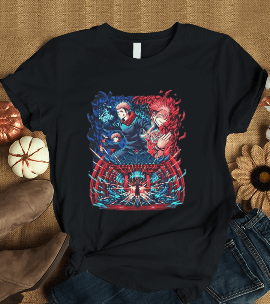 Itadori Yuji Jujutsu Kaisen Sukuna's Territory Expansion Void Possession Anime Mashup T-Shirt