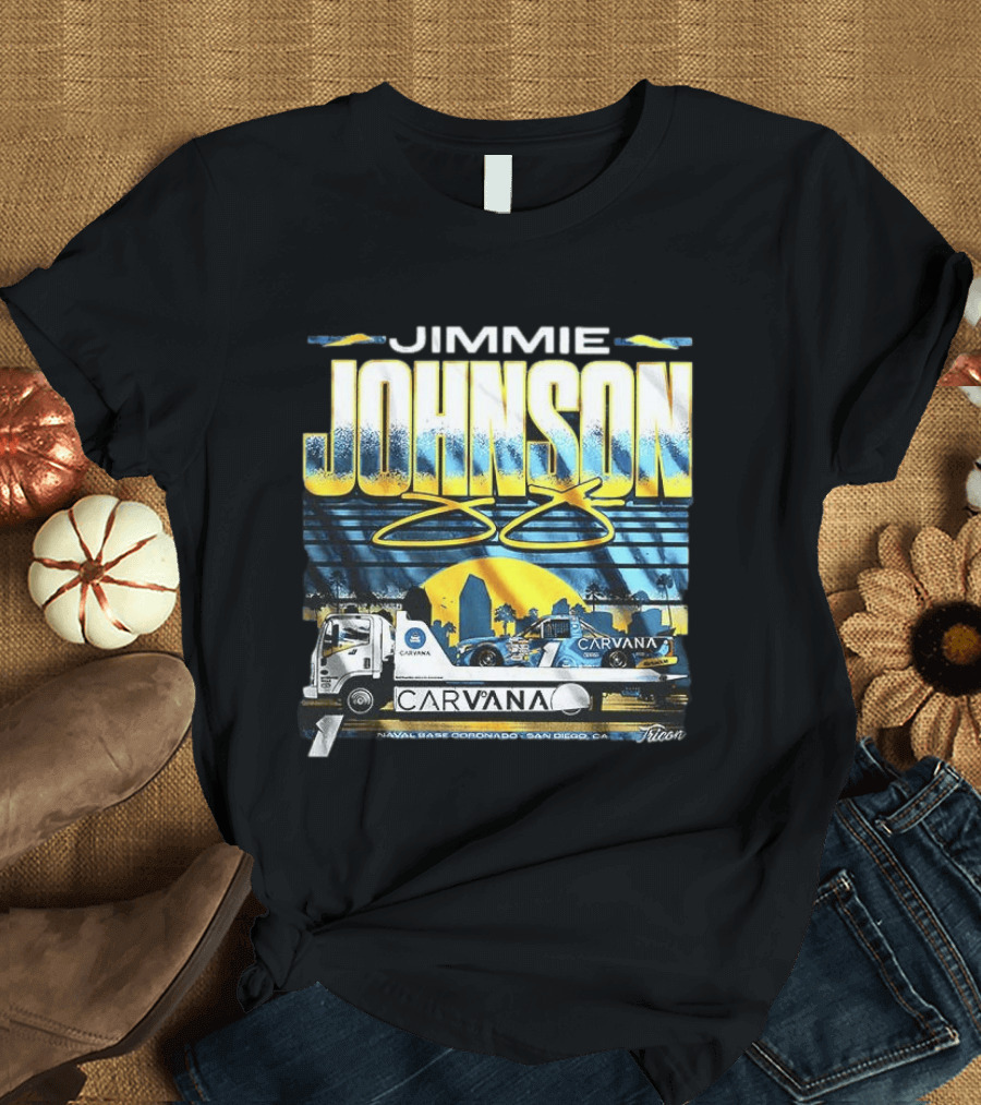 Jimmie Johnson Carvana San Diego Navy Base Coronado 48 Racing Truck T-Shirt